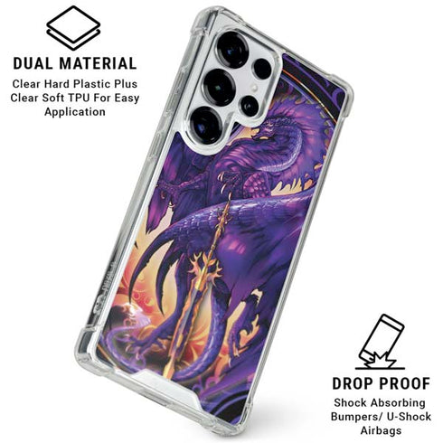 Dragonblade Netherblade Purple by Ruth Thompson Galaxy S25 Ultra Clear Case